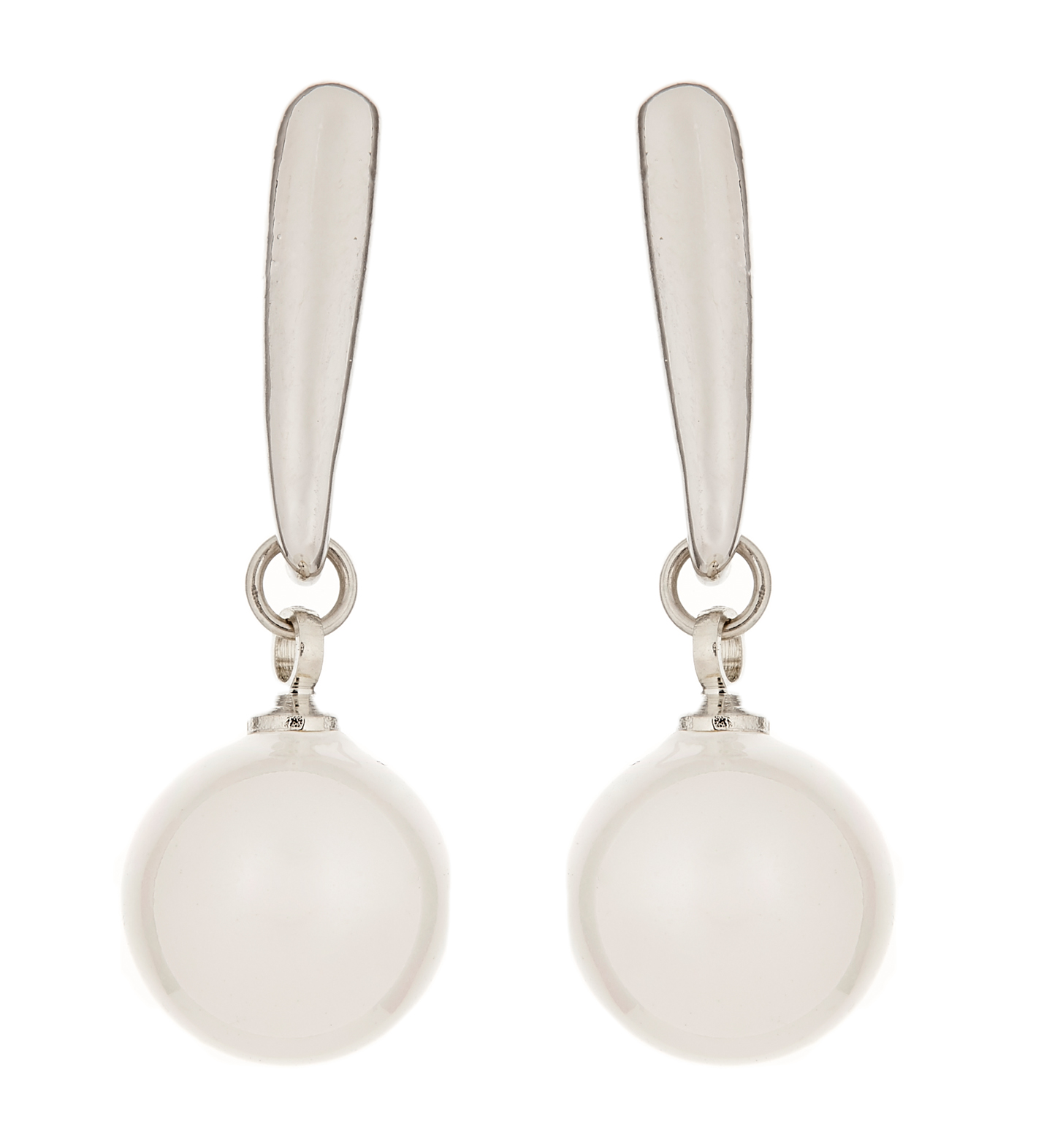 Clip On Earrings - Carey - silver earring with a pearl