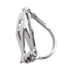 Clip On Earrings - Blaze - silver drop earring with a black stone