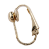 Clip On Earrings - Nalo G - gold luxury drop earring with a pearl and cubic zirconia stones