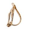 Clip On Earrings - Kamea - gold drop earring with black crystal stones