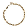 Clip On Earrings - Dawn G - gold hoop earring in a twisted rope design
