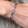 Silver linked bracelet with clear crystals – Navit