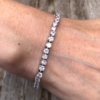Silver Tennis Bracelet with clear crystals – Nedi