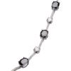 Bracelet - silver with black Cubic Zirconia Stones and clear crystals - Nerio