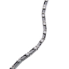 Tennis Bracelet - silver with black Cubic Zirconia Stones and clear crystals - Nascio