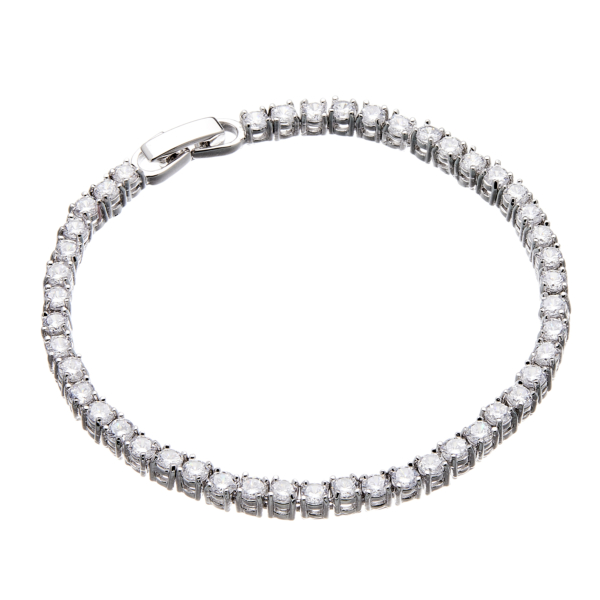 Silver Tennis Bracelet with clear crystals - Nedi
