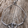 Love friendship Bracelet in silver with double linked hearts and crystals – Neola