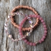 Set of three Bracelets with pink and champagne gold beads – Yori P31-38-29