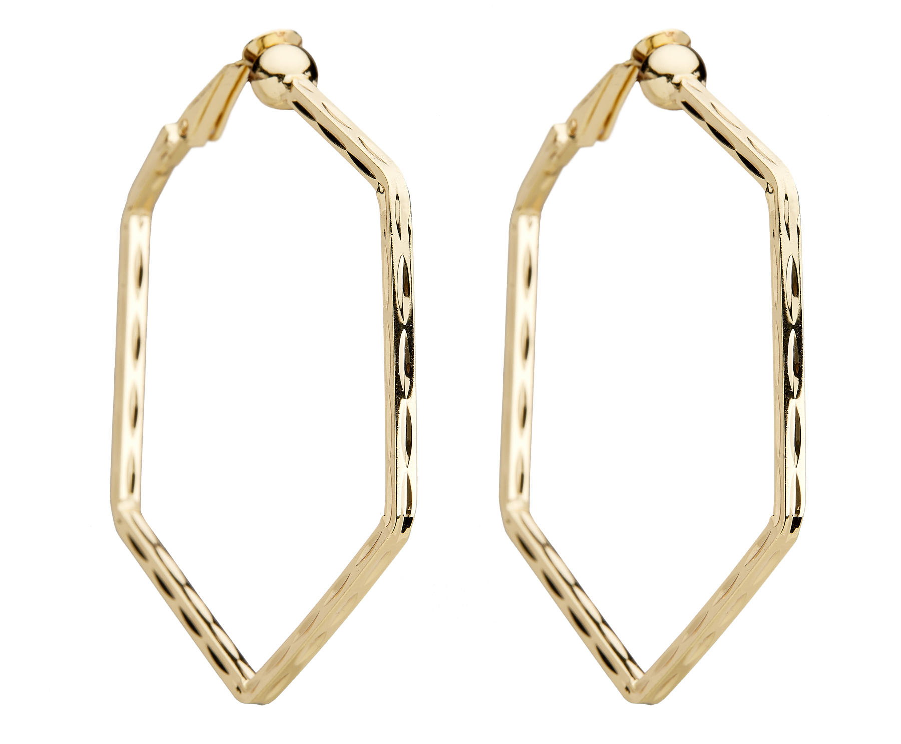 Clip On Hoop Earrings - Esi G - gold hoops